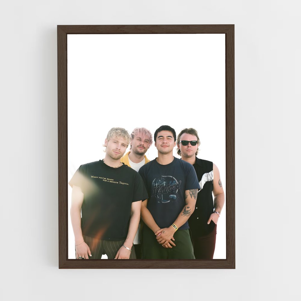 ap-5 seconds of summer-7 cadre Bois foncé