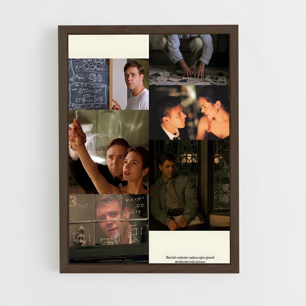 ap-a beautiful mind-2 cadre Bois foncé