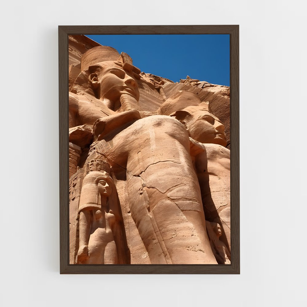 ap-abu simbel temples-2 cadre Bois foncé