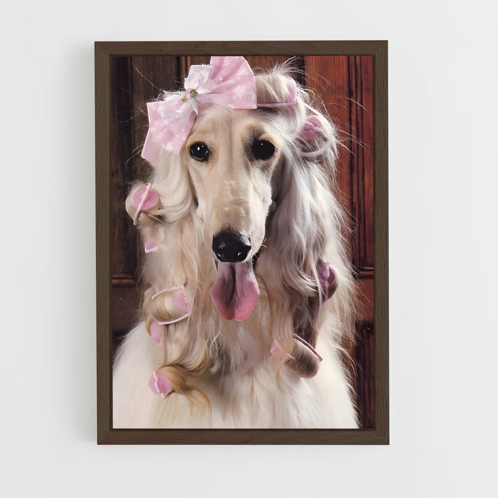 ap-afghan hound-4 cadre Bois foncé