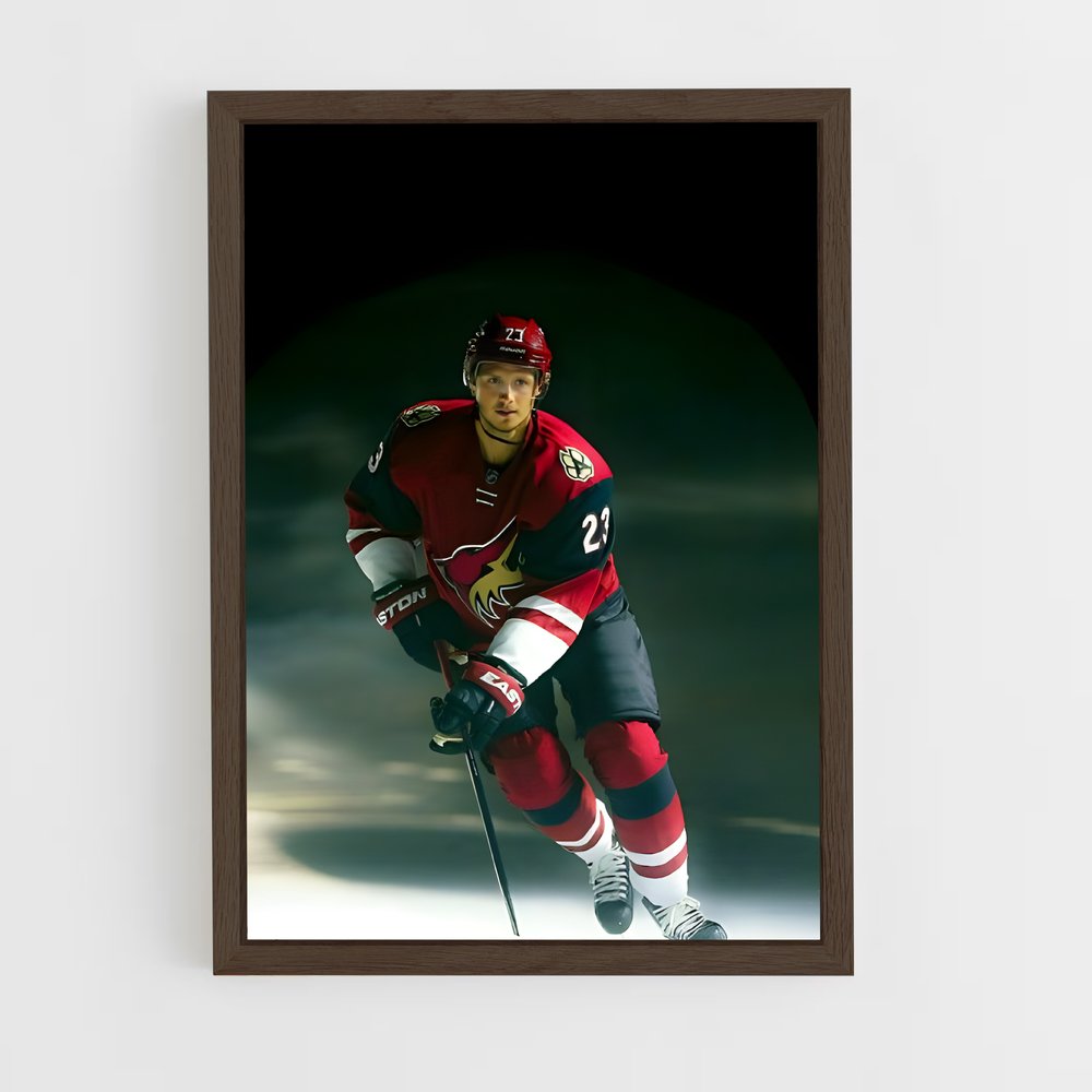 ap-arizona coyotes-5 cadre Bois foncé