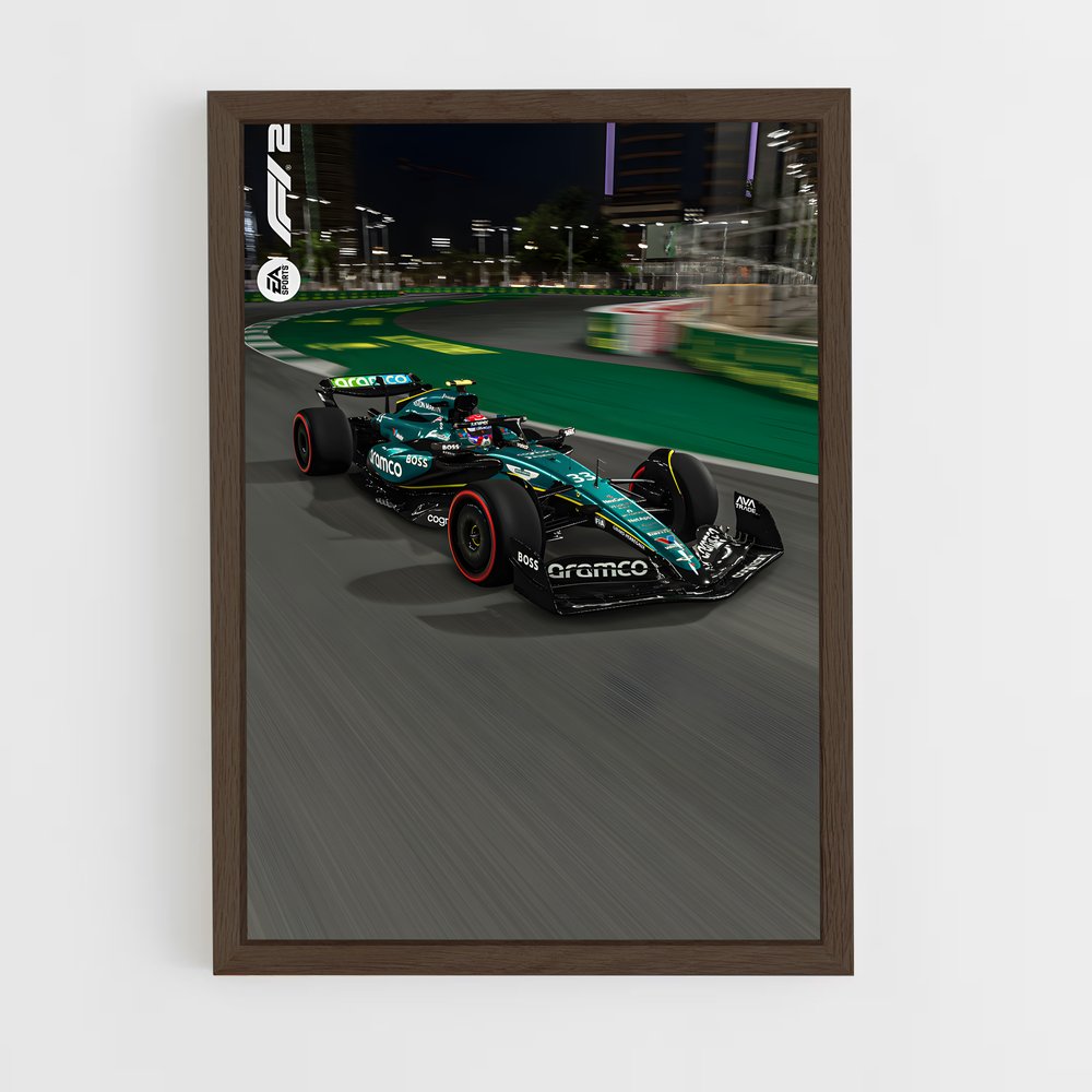 ap-aston martin f1 team-8 cadre Bois foncé
