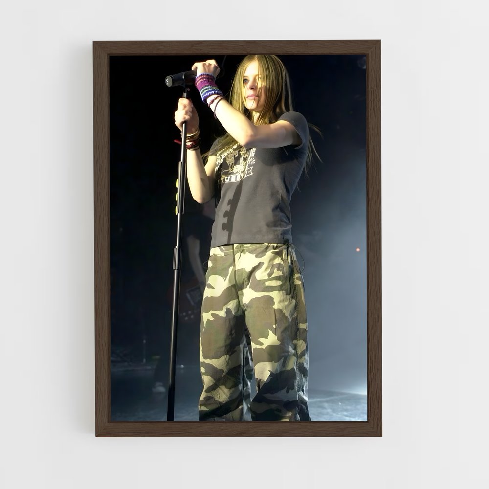 ap-avril lavigne-8 cadre Bois foncé