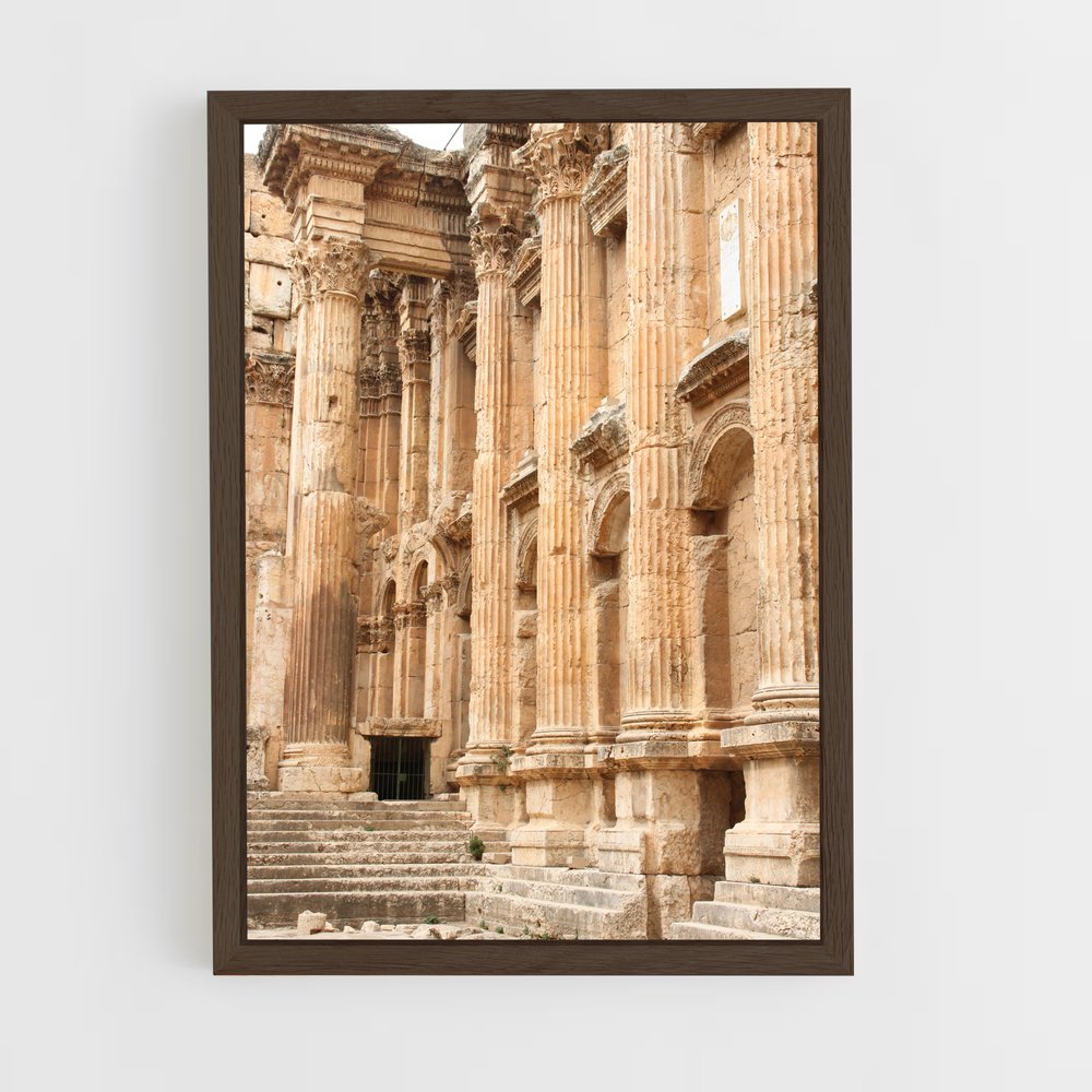 ap-baalbek temples-2 cadre Bois foncé
