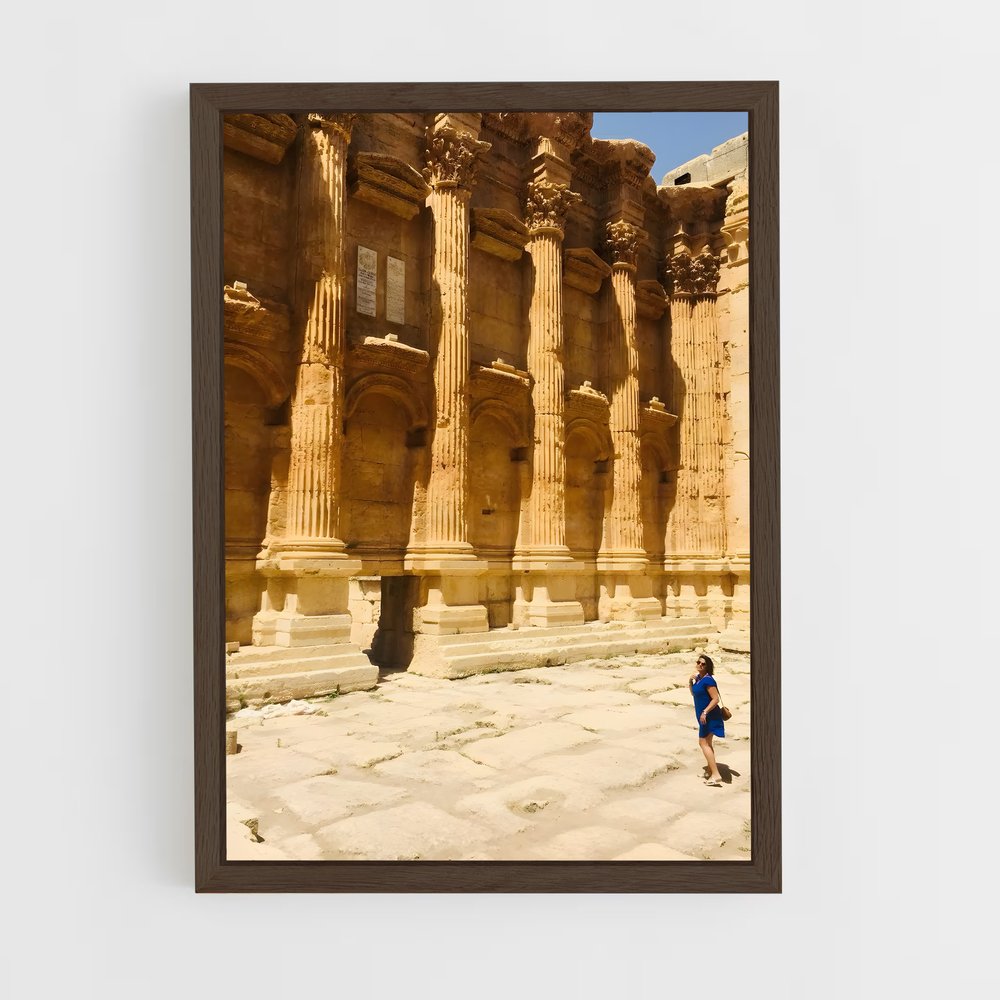 ap-baalbek temples-4 cadre Bois foncé