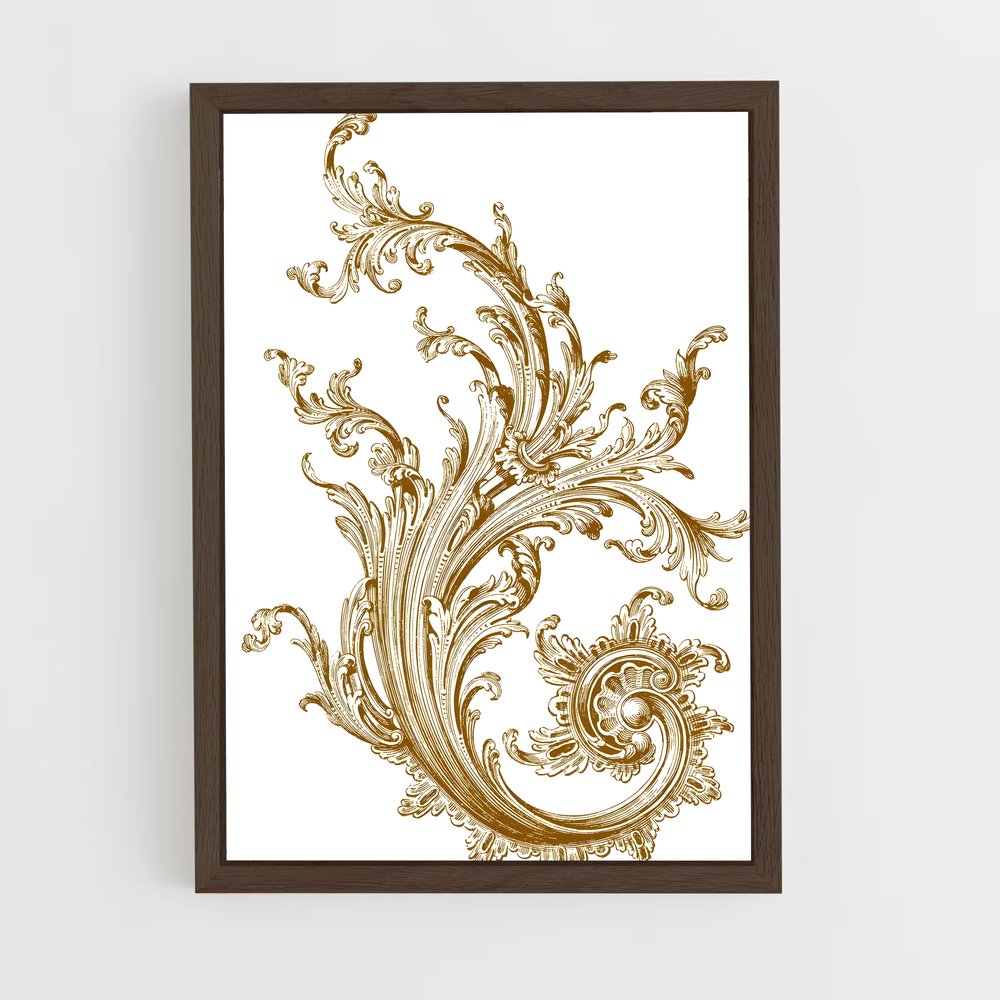 ap-baroque patterns-10 cadre Bois foncé