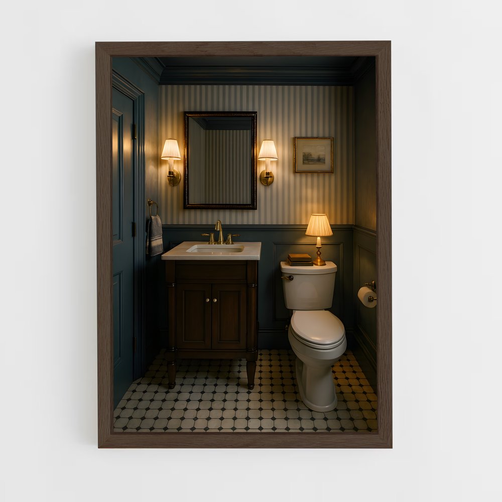 ap-bathroom-3 cadre Bois foncé