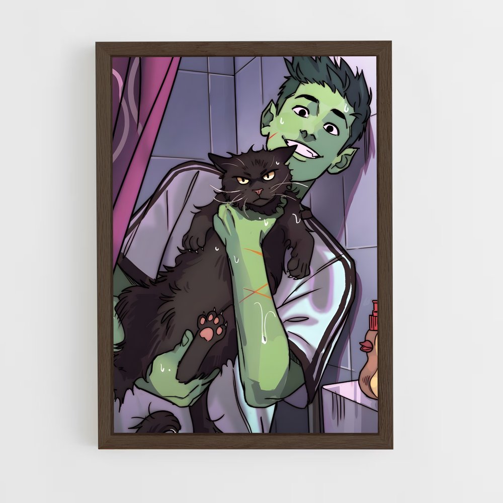 ap-beast boy-2 cadre Bois foncé