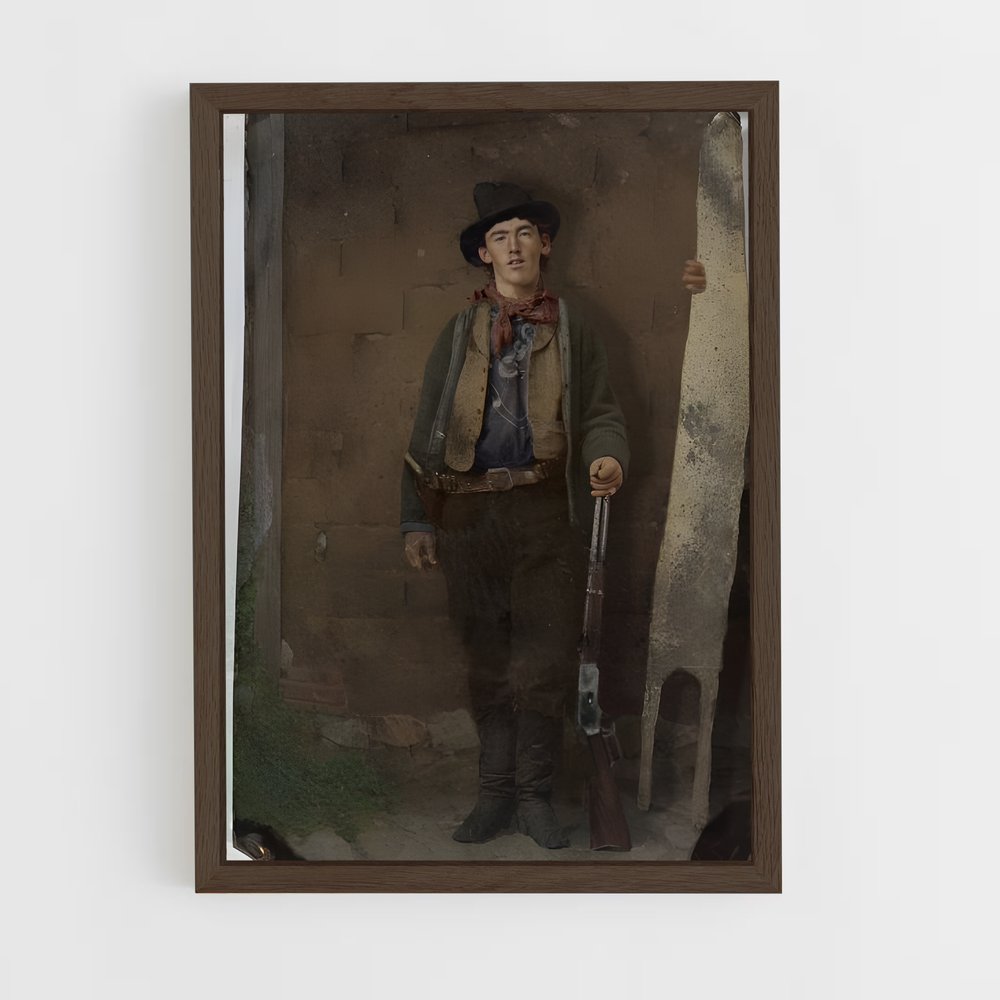 ap-billy the kid-3 cadre Bois foncé