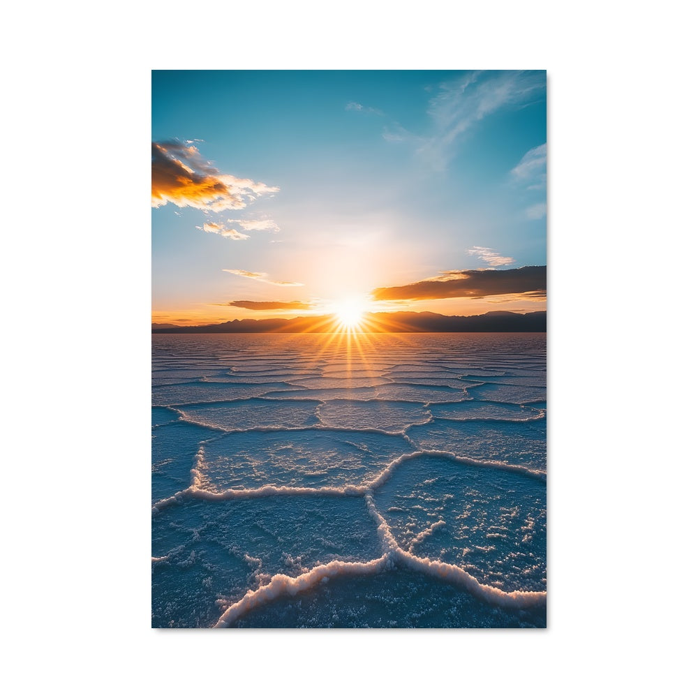 Poster Coucher de Soleil sur le Sel