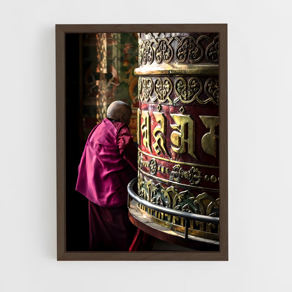 ap-boudhanath stupa-4 cadre Bois foncé