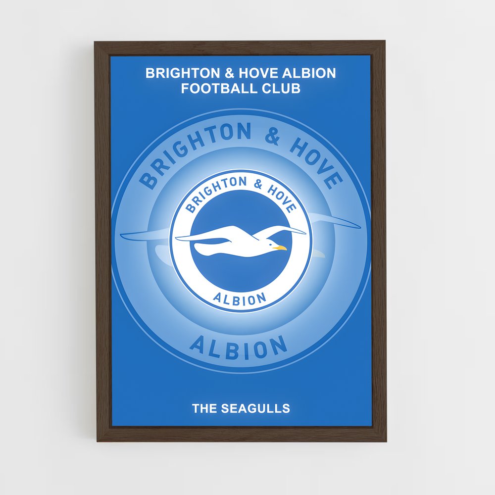 ap-brighton hove albion fc-7 cadre Bois foncé