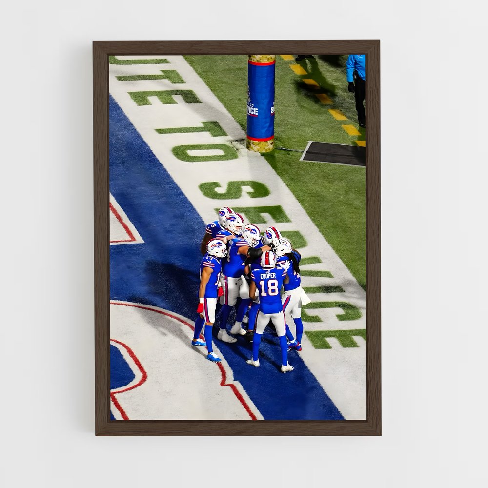ap-buffalo bills-4 cadre Bois foncé