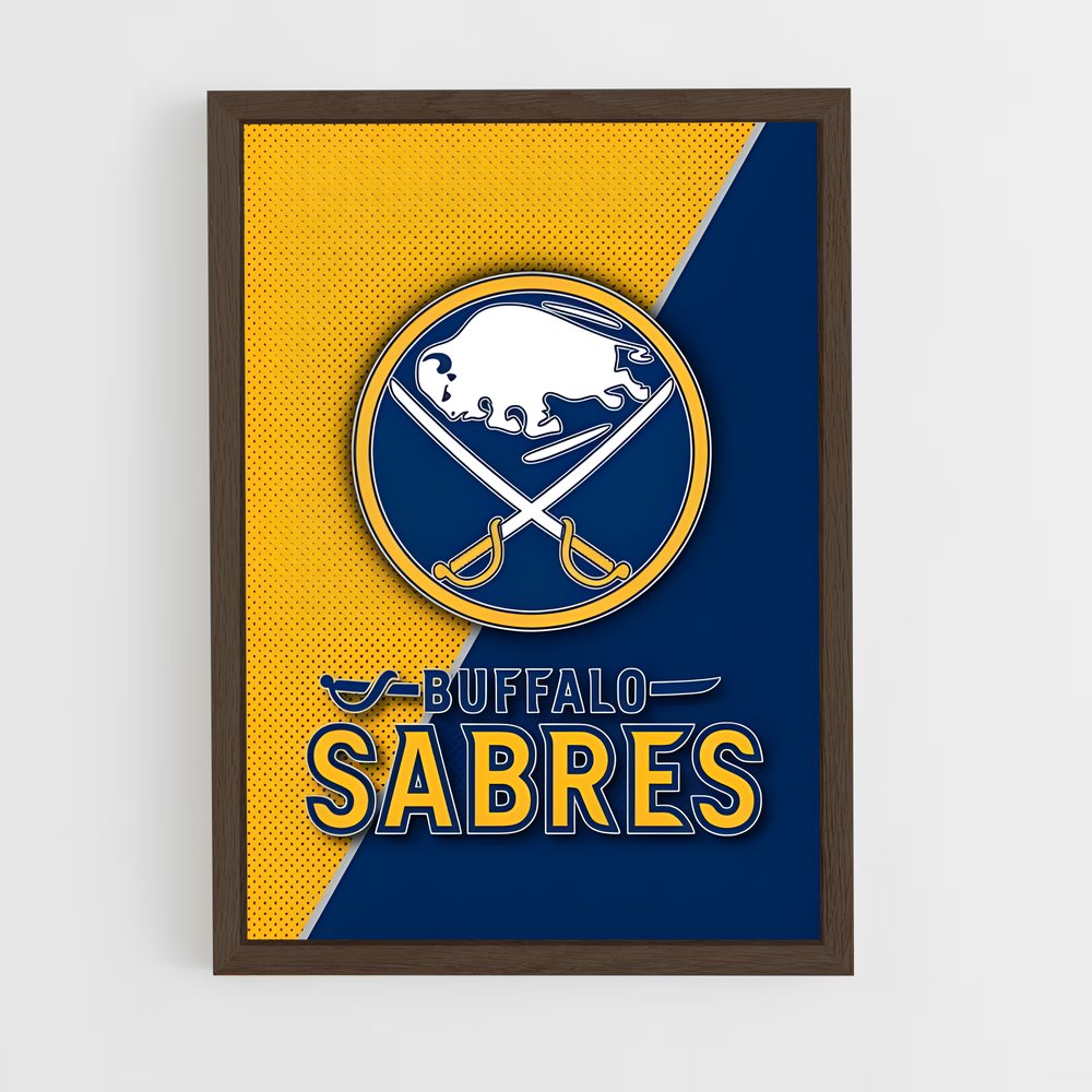 ap-buffalo sabres-3 cadre Bois foncé