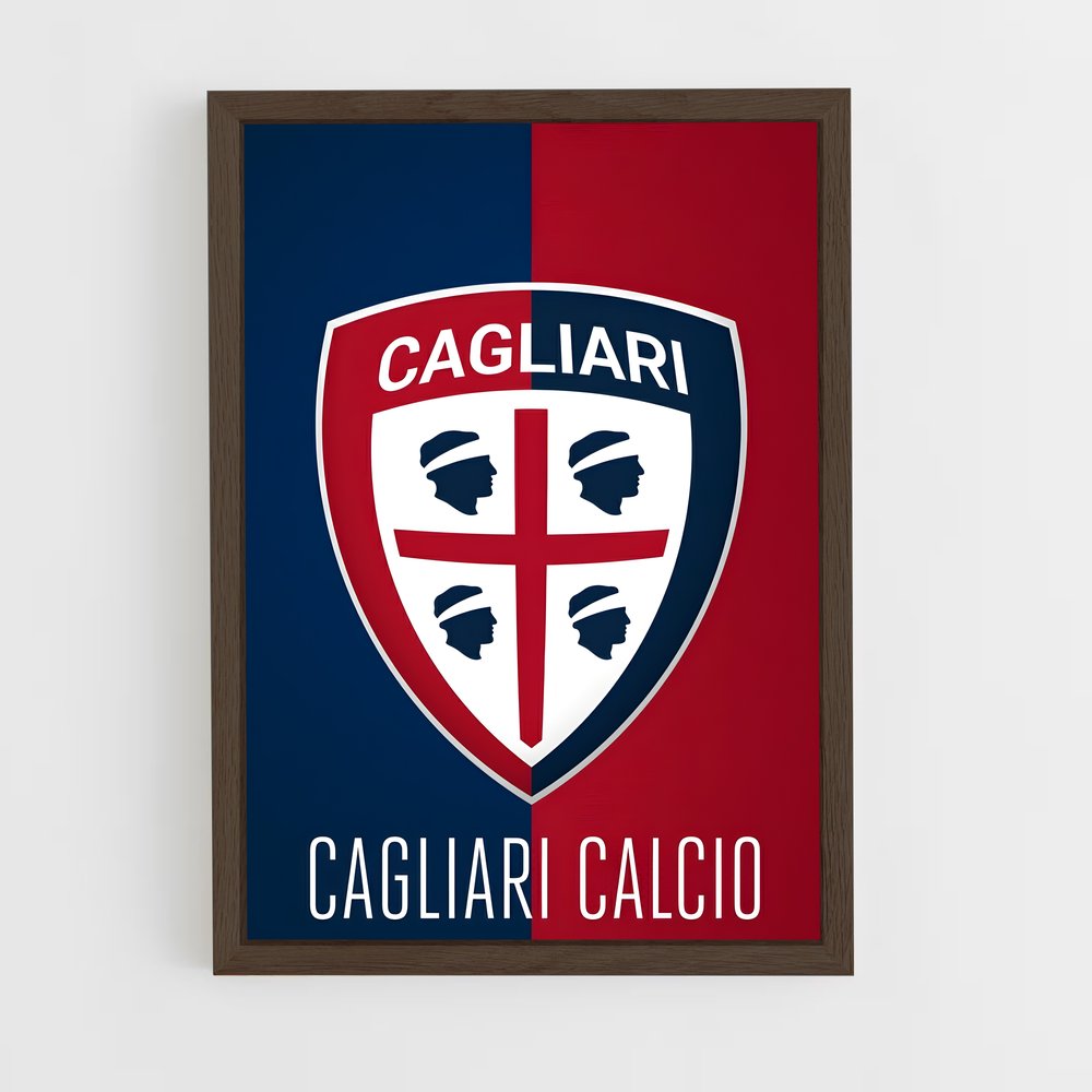 ap-cagliari calcio-12 cadre Bois foncé