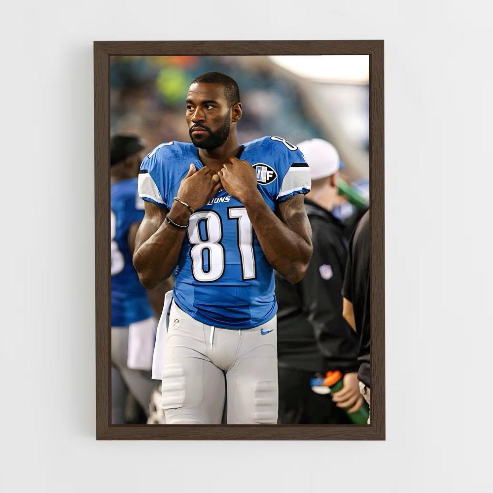 ap-calvin johnson-3 cadre Bois foncé