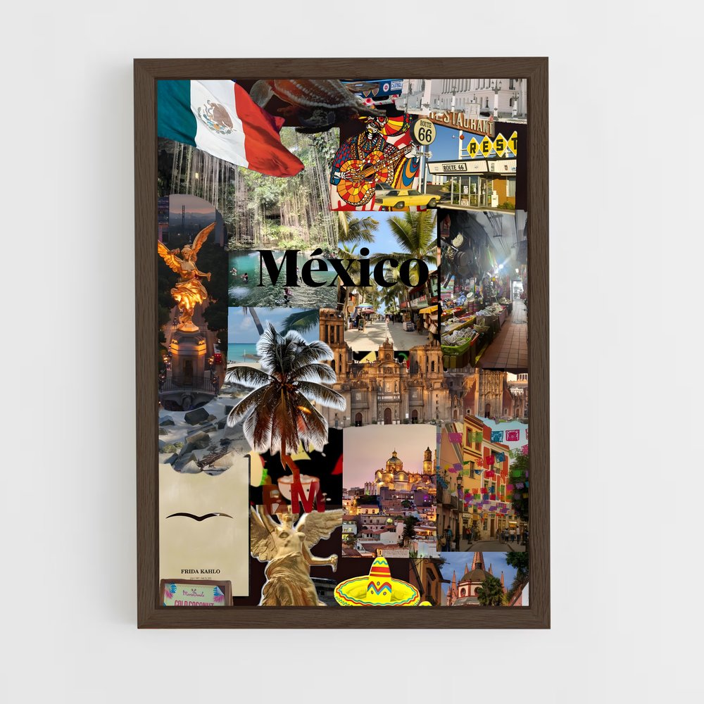 ap-chiapas flag-1 cadre Bois foncé