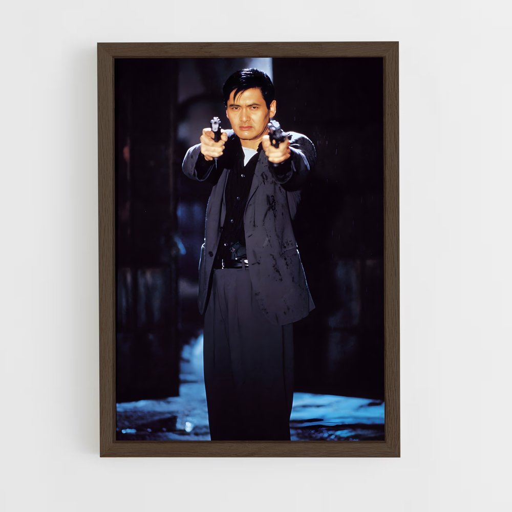 ap-chow yun-fat-1 cadre Bois foncé