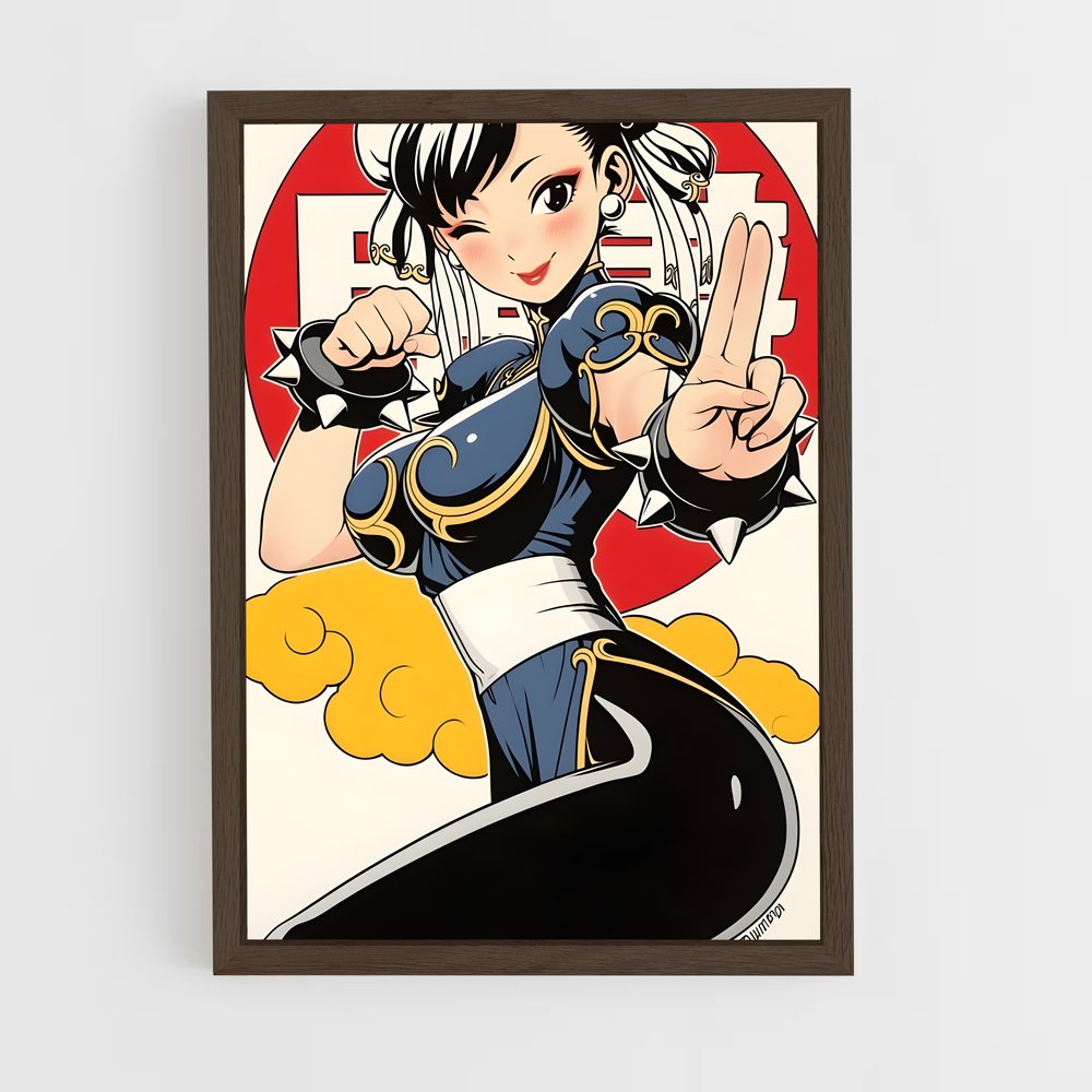 ap-chun li-8 cadre Bois foncé