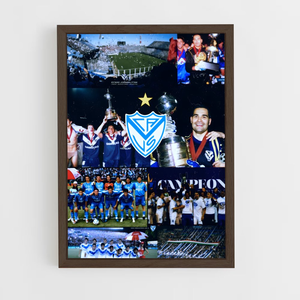 ap-club atletico velez sarsfield-4 cadre Bois foncé