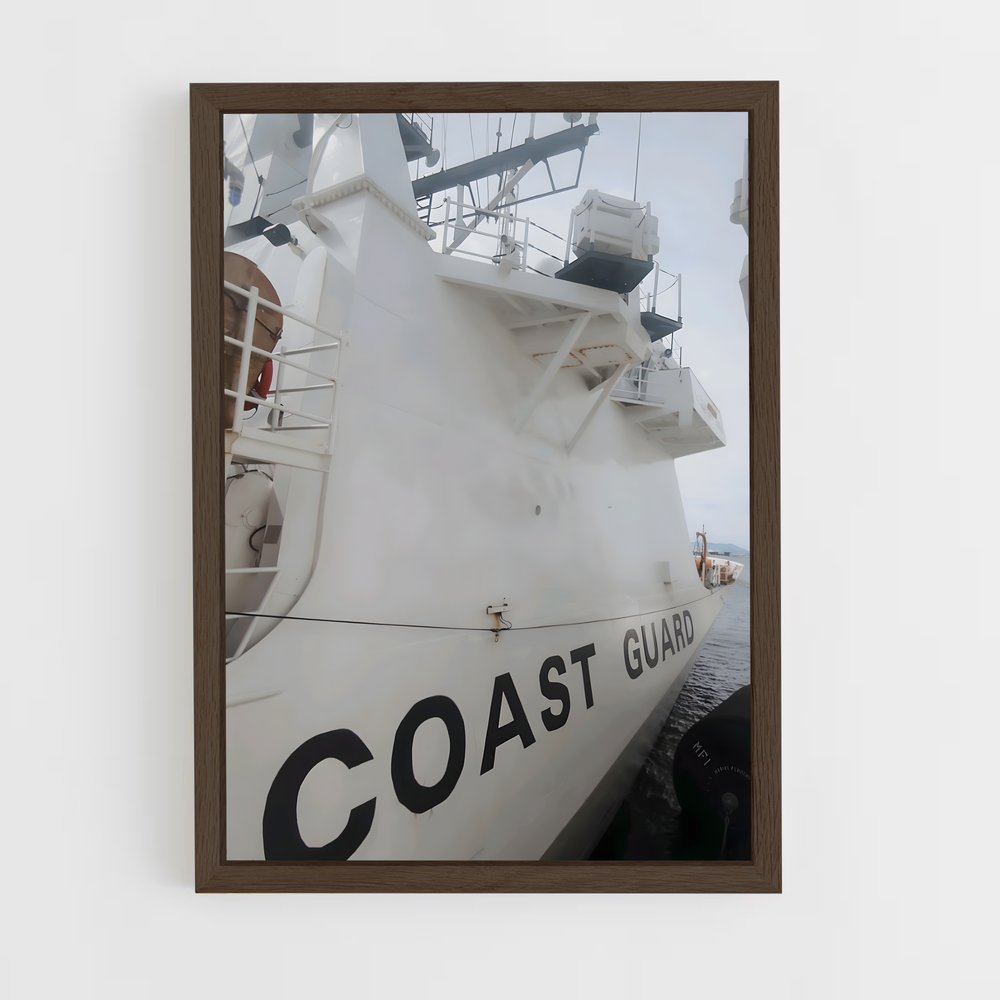 ap-coast guard-6 cadre Bois foncé