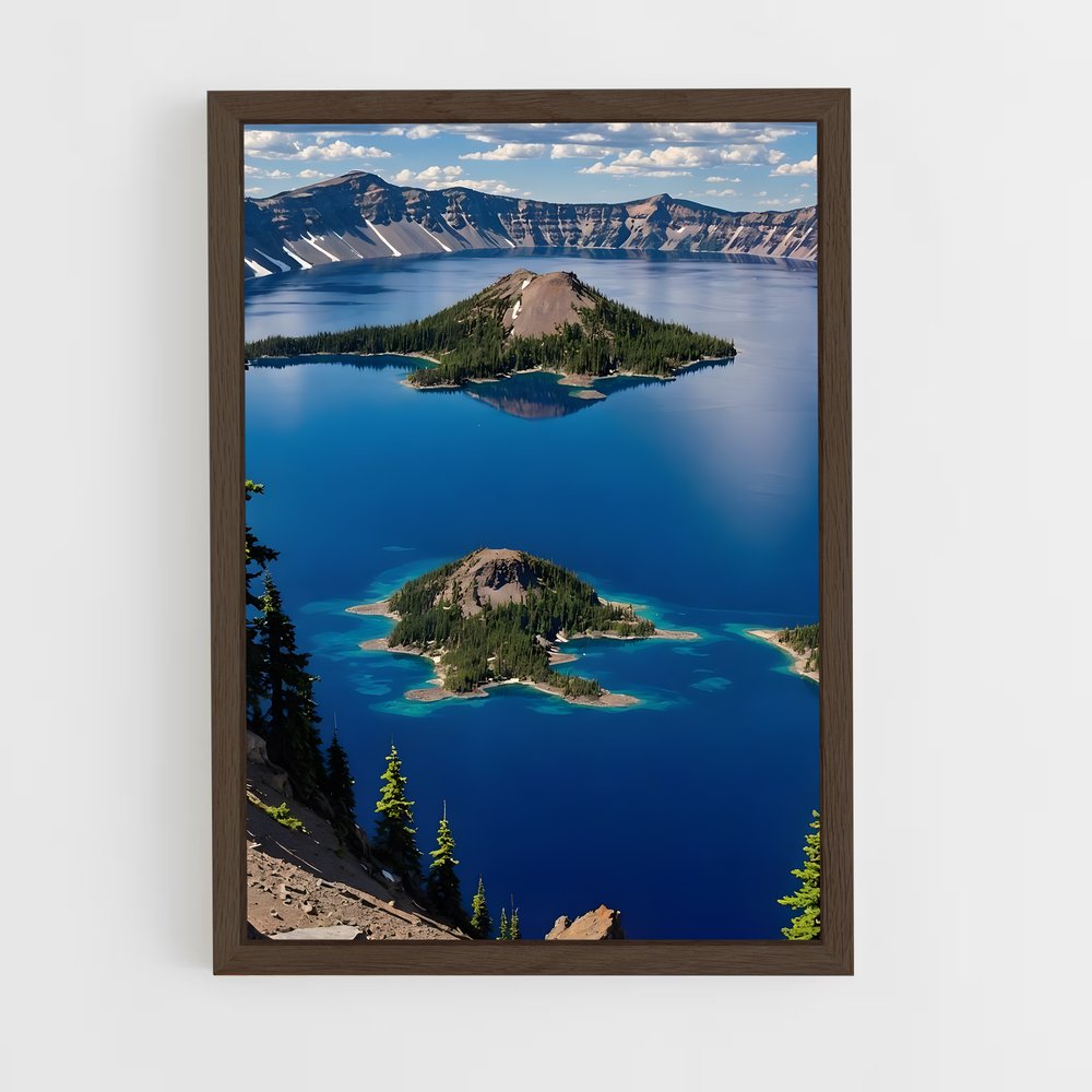 ap-crater lake-1 cadre Bois foncé
