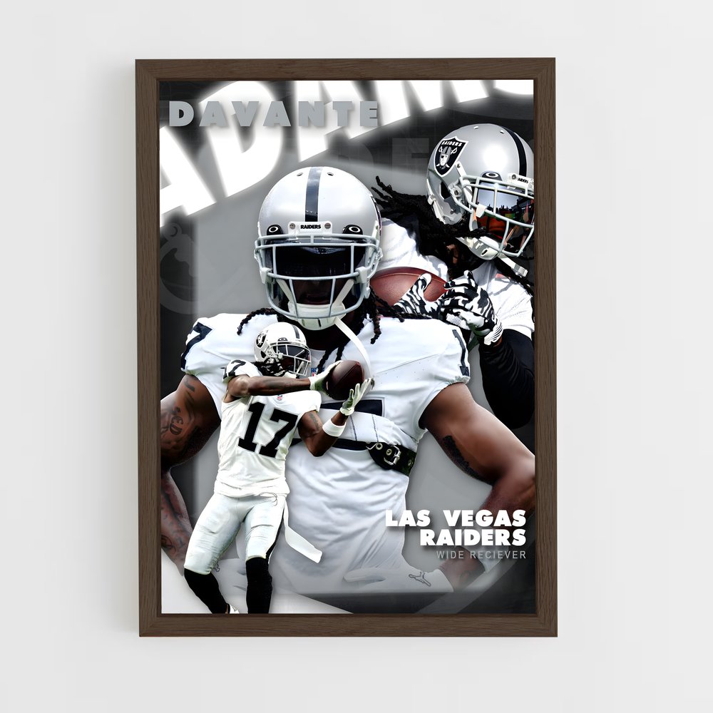 ap-davante adams-2 cadre Bois foncé