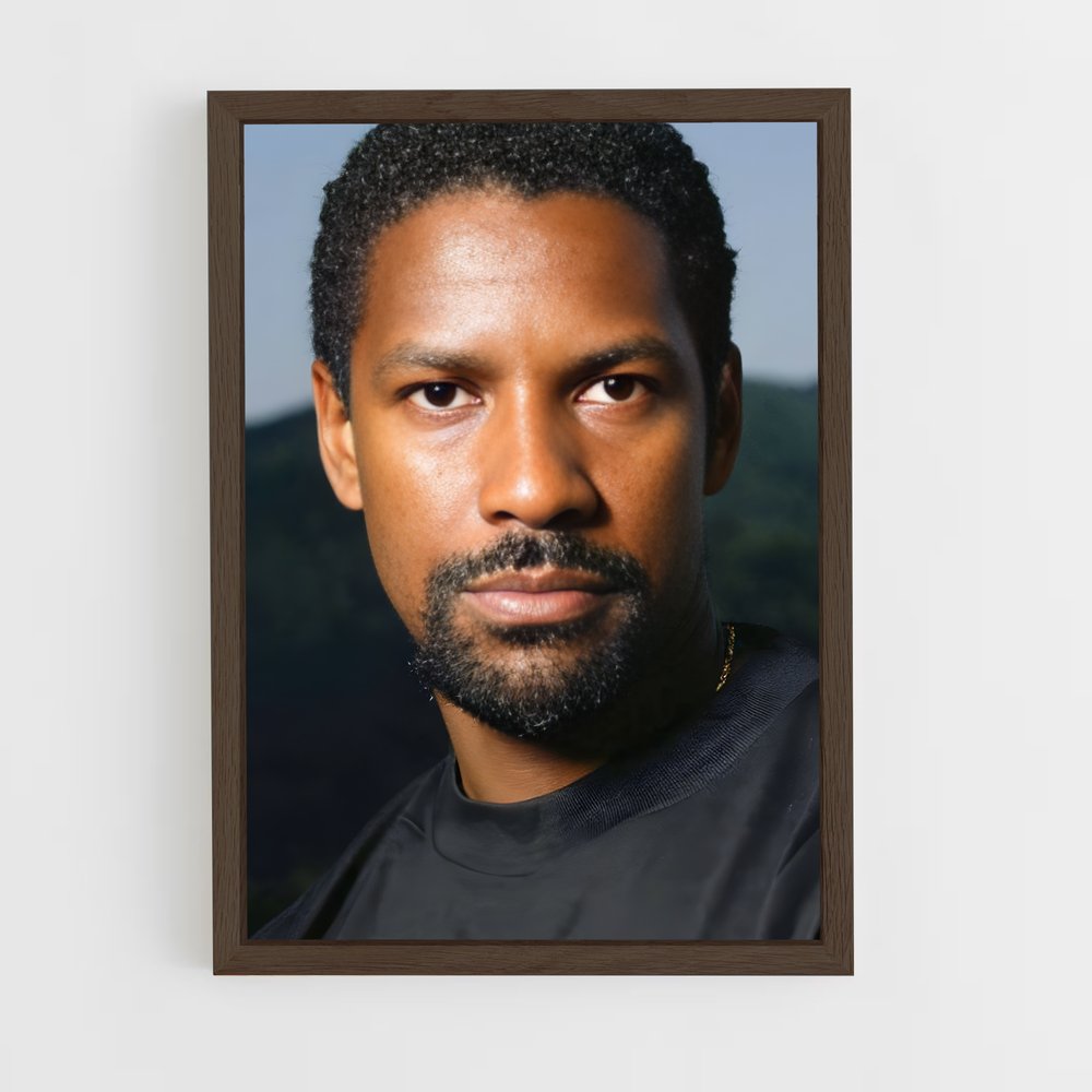ap-denzel washington-7 cadre Bois foncé