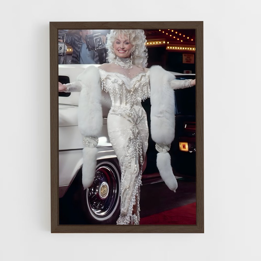 ap-dolly parton-1 cadre Bois foncé