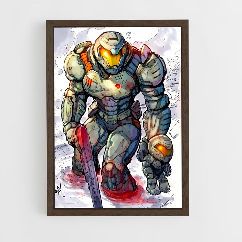 ap-doom slayer-6 cadre Bois foncé