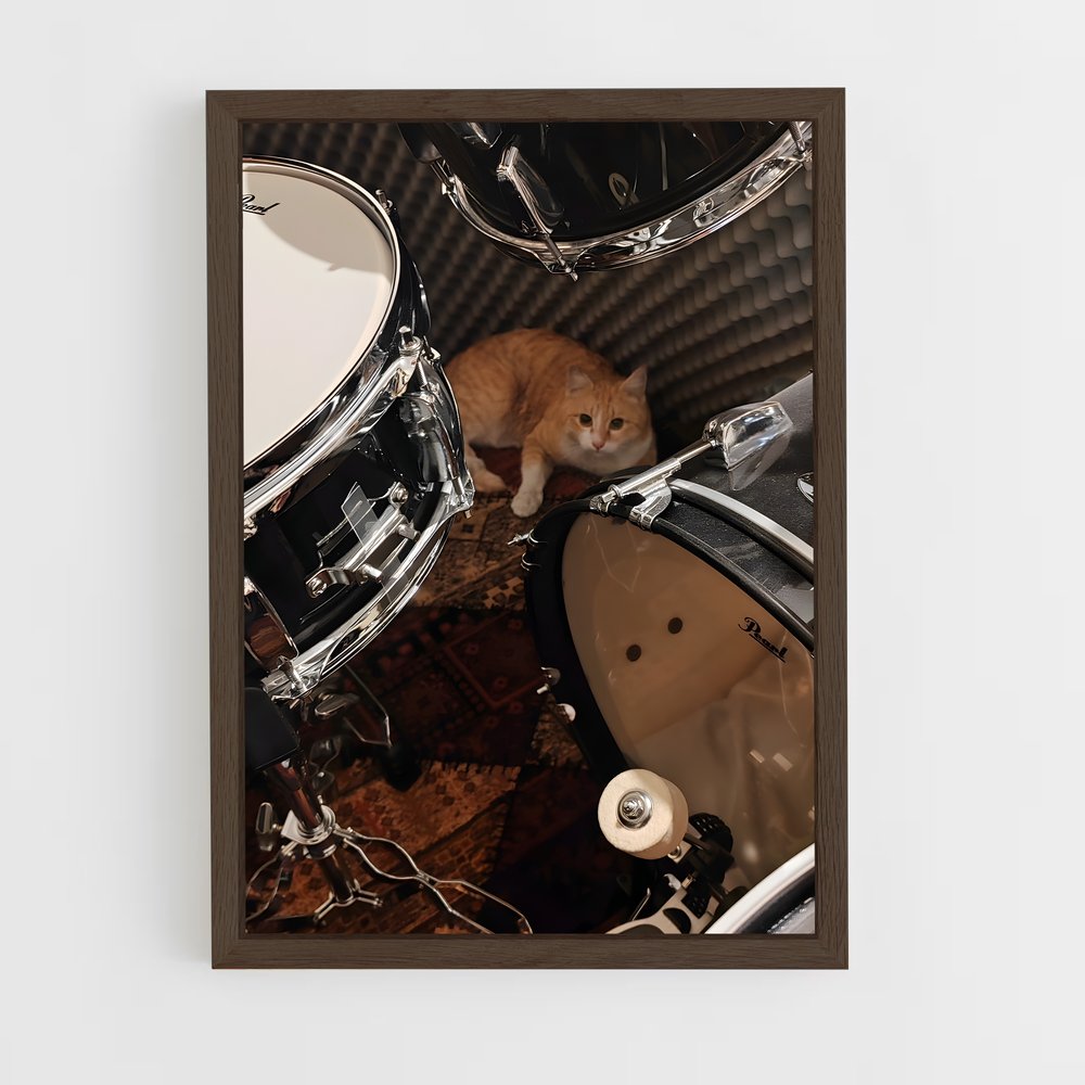 ap-drum kit-2 cadre Bois foncé