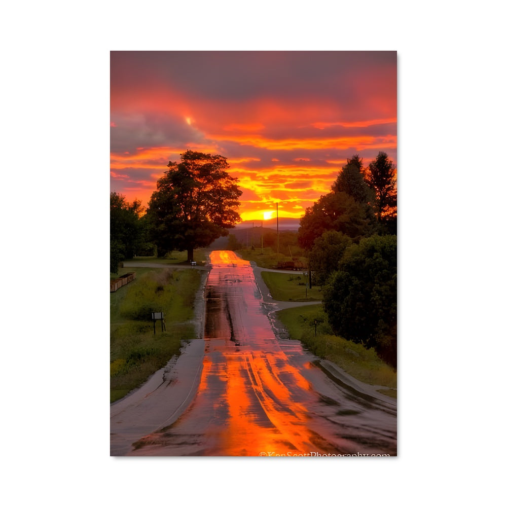 Poster Route au Crépuscule