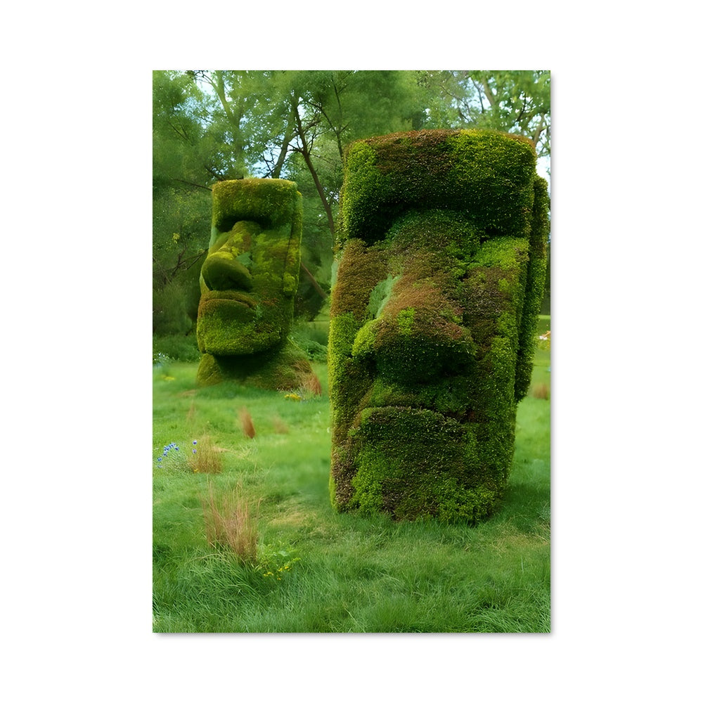 Poster Moai Verdoyant