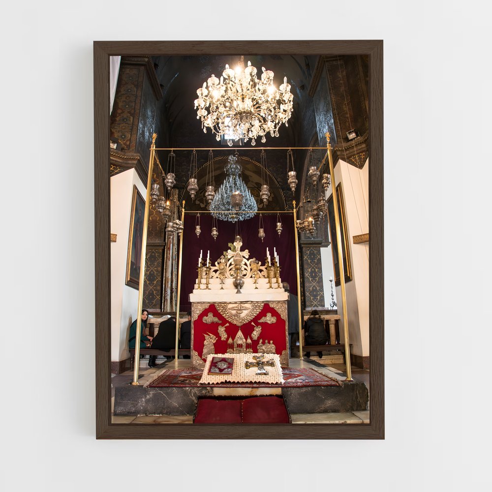 ap-etchmiadzin cathedral-4 cadre Bois foncé