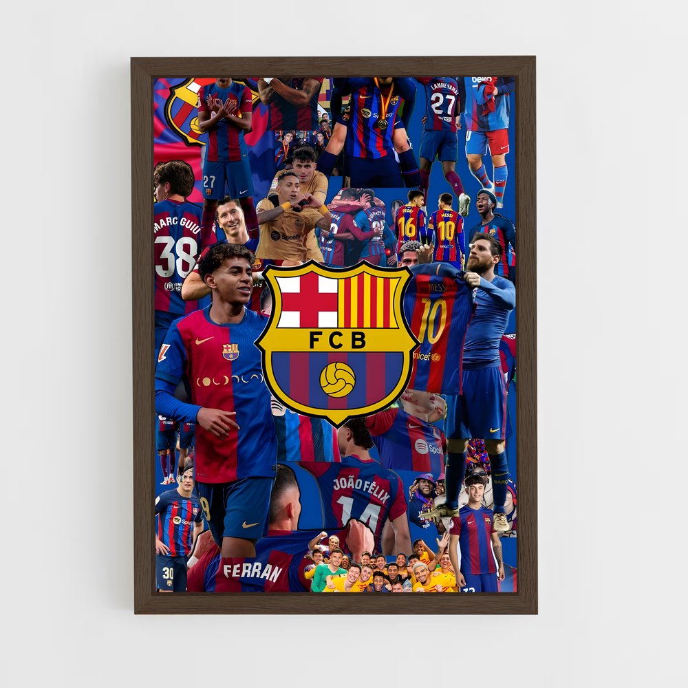 ap-fc barcelona-12 cadre Bois foncé