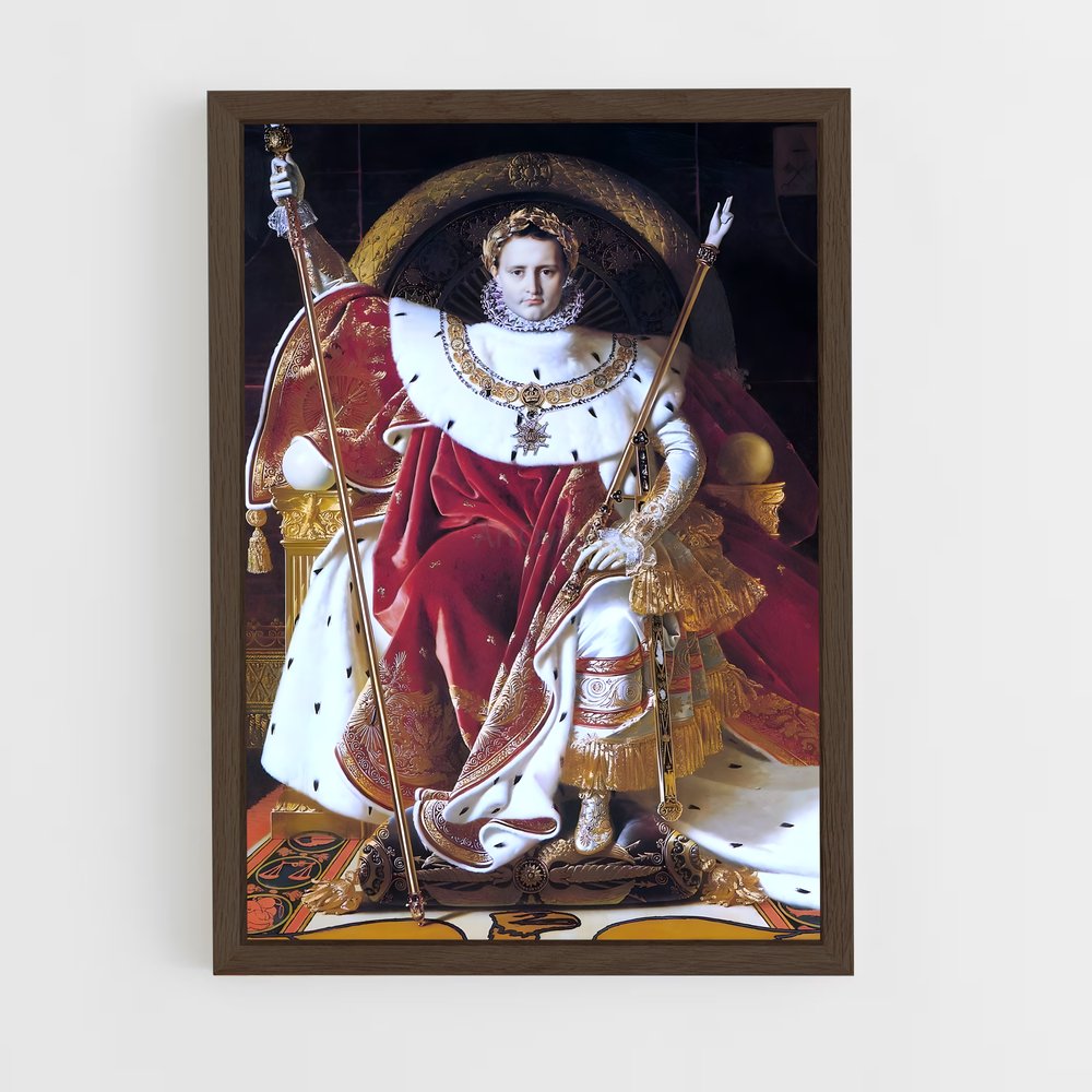 ap-french empire-3 cadre Bois foncé