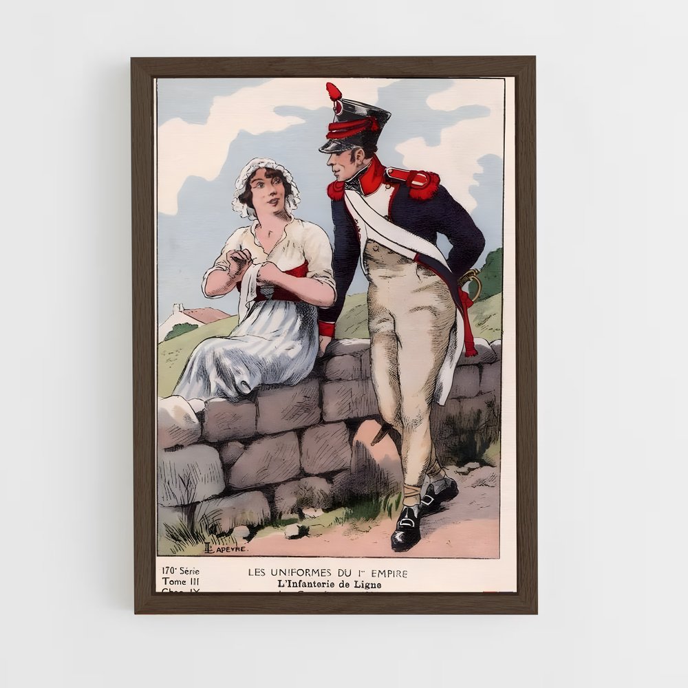 ap-french empire-5 cadre Bois foncé