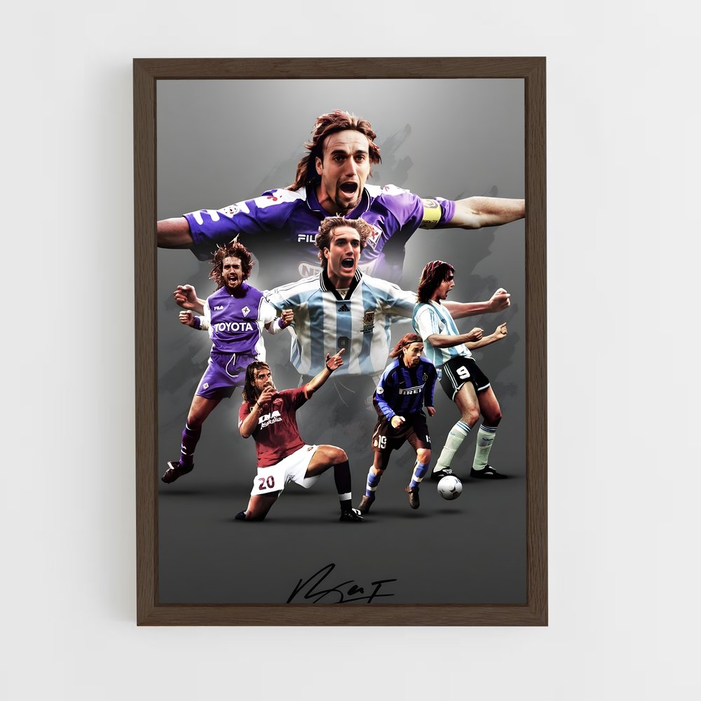 ap-gabriel batistuta-5 cadre Bois foncé