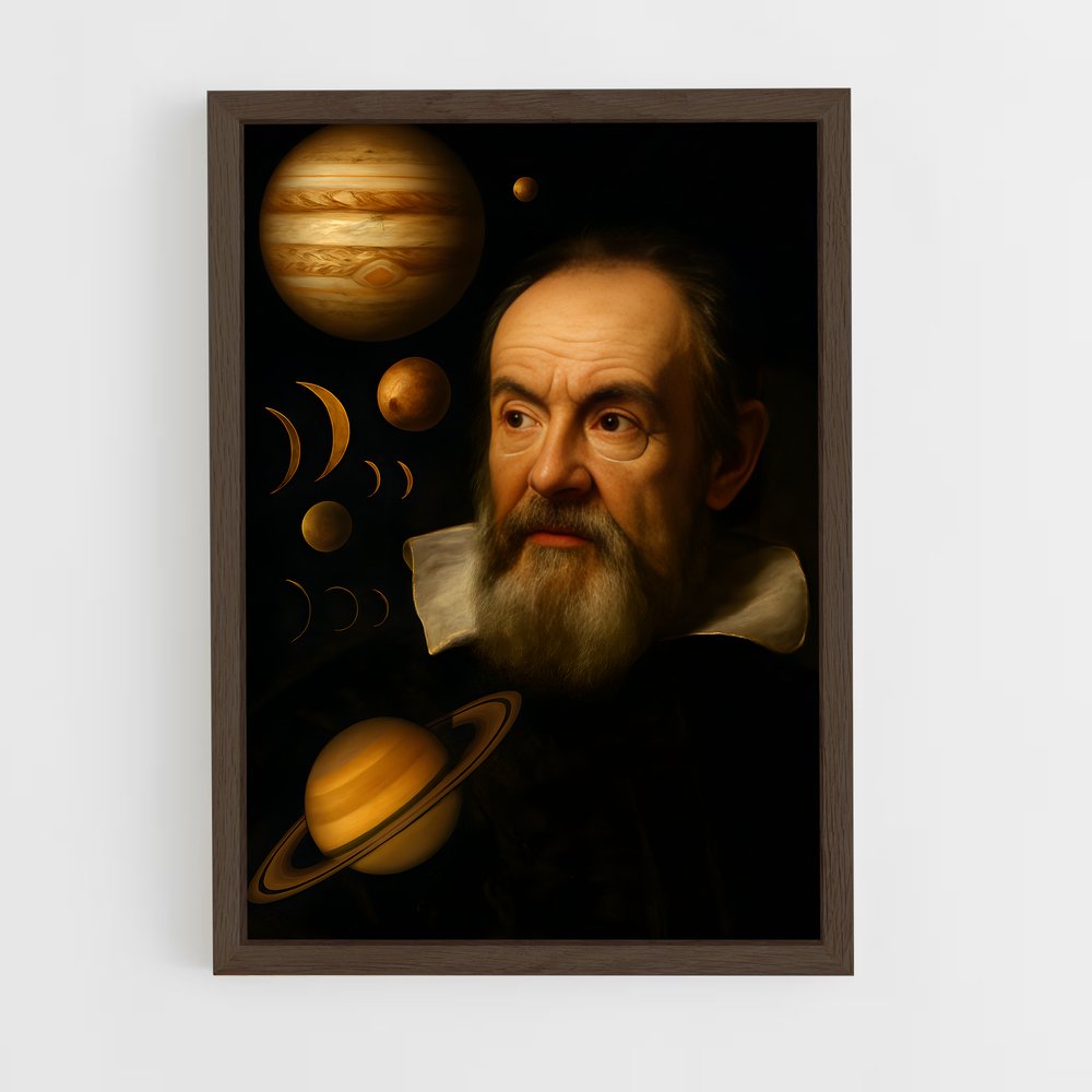 ap-galileo galilei-8 cadre Bois foncé