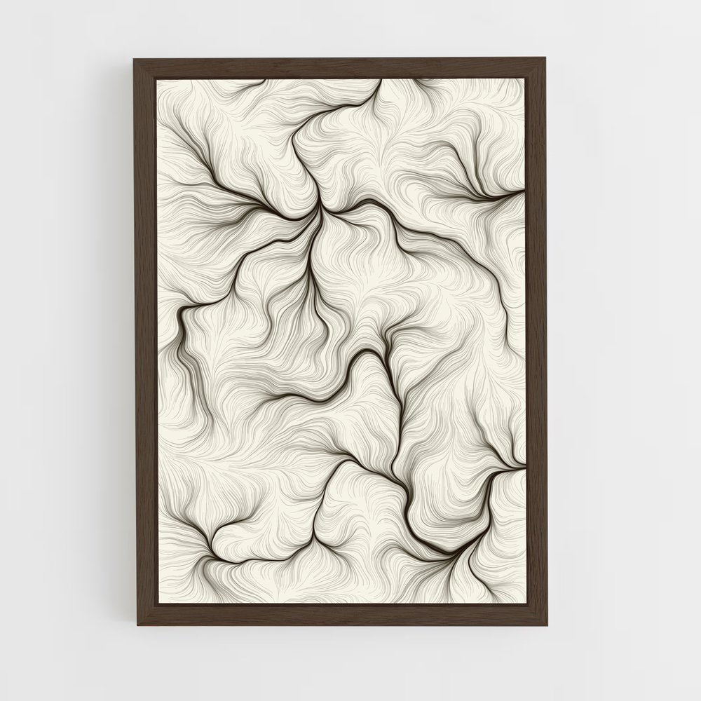 ap-generative art-5 cadre Bois foncé