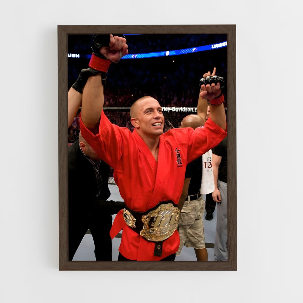ap-georges st-pierre-6 cadre Bois foncé