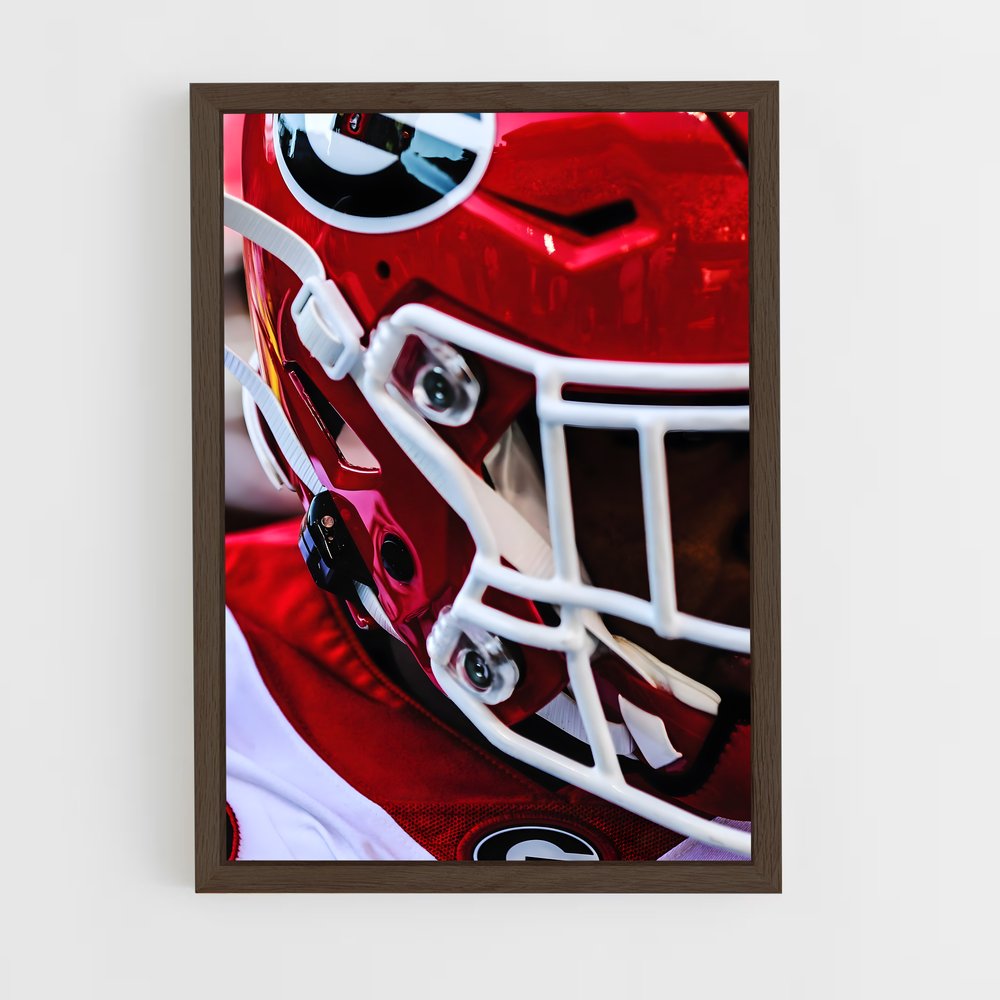 ap-georgia bulldogs-6 cadre Bois foncé