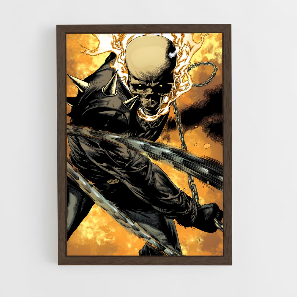 ap-ghost rider johnny blaze-7 cadre Bois foncé