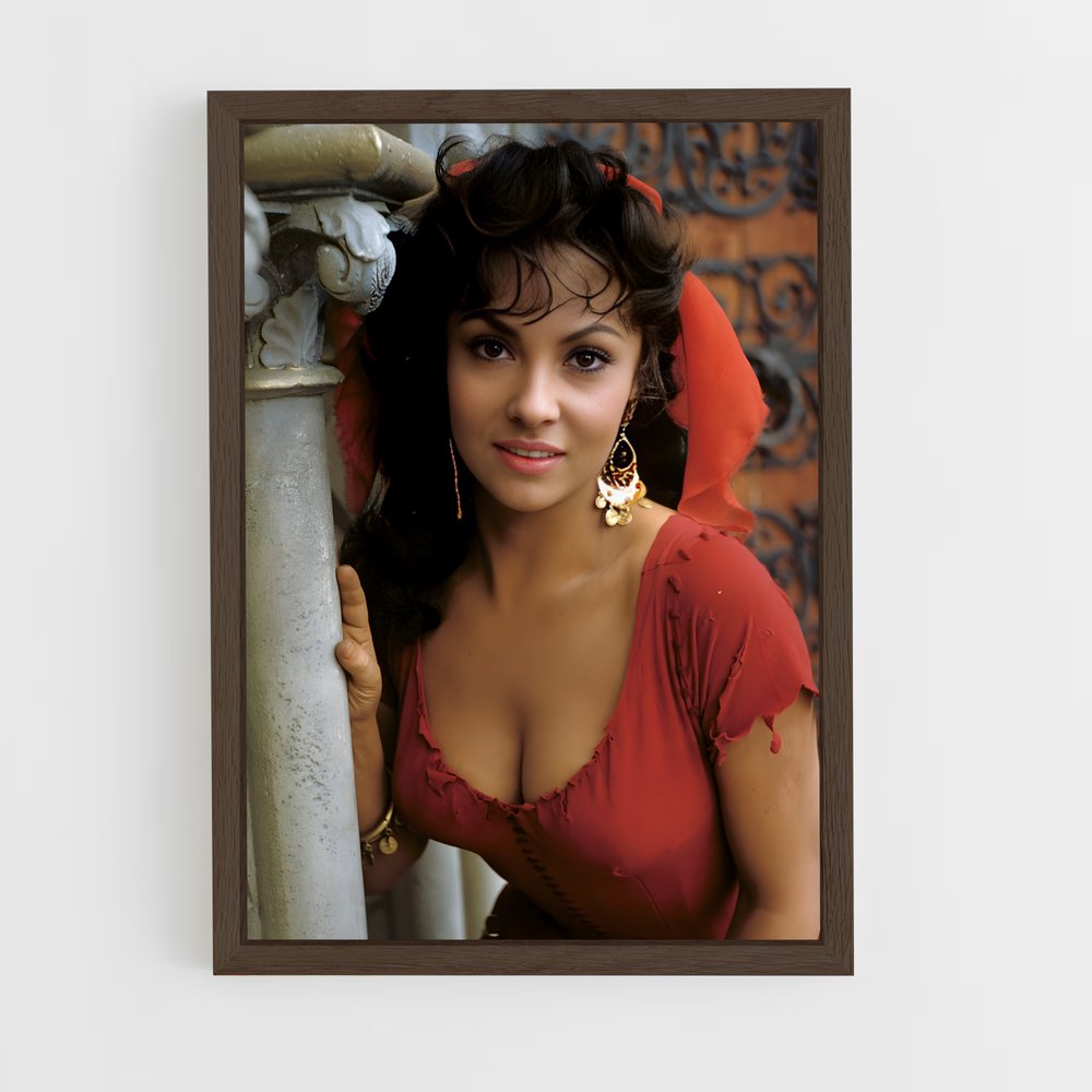 ap-gina lollobrigida-8 cadre Bois foncé