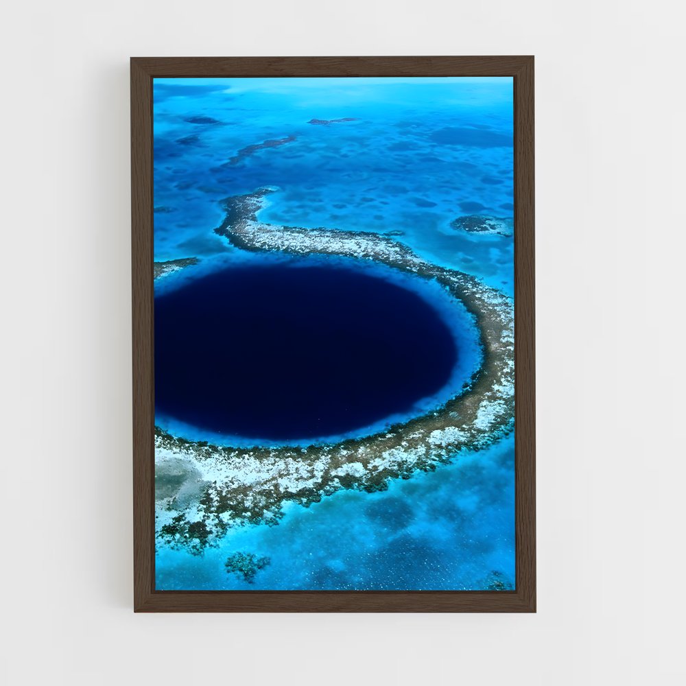 ap-great blue hole-1 cadre Bois foncé