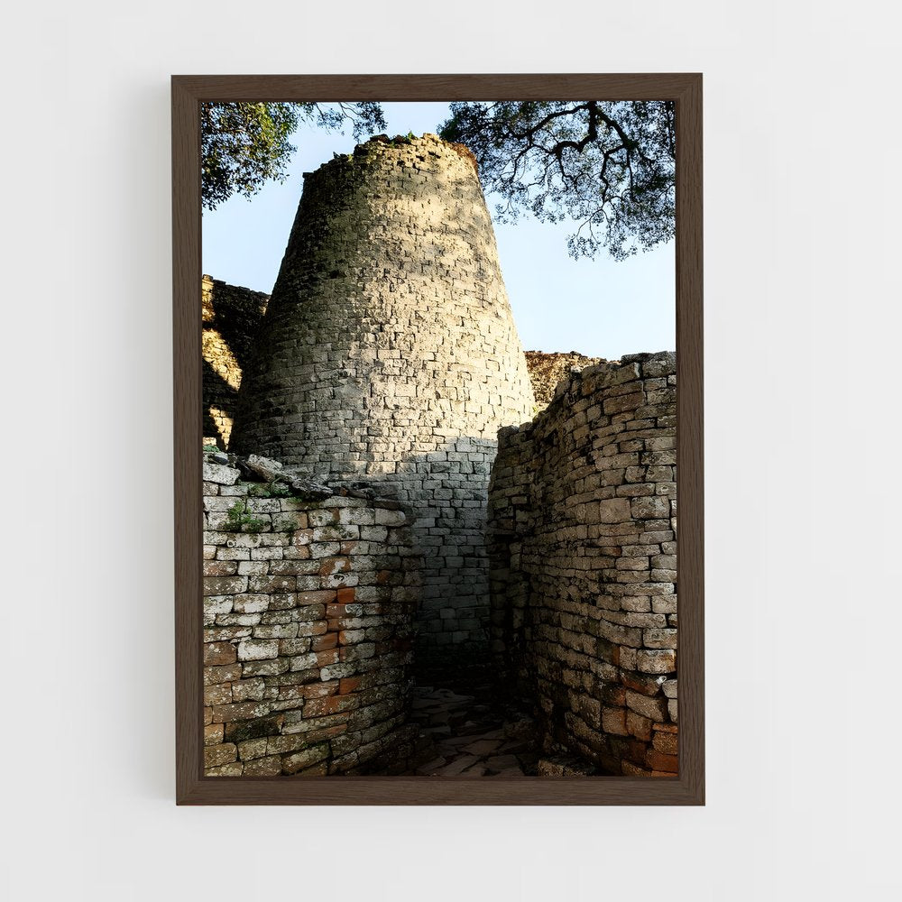ap-great zimbabwe ruins-5 cadre Bois foncé