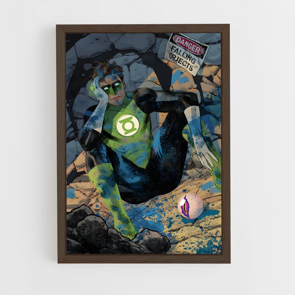 ap-green lantern-13 cadre Bois foncé