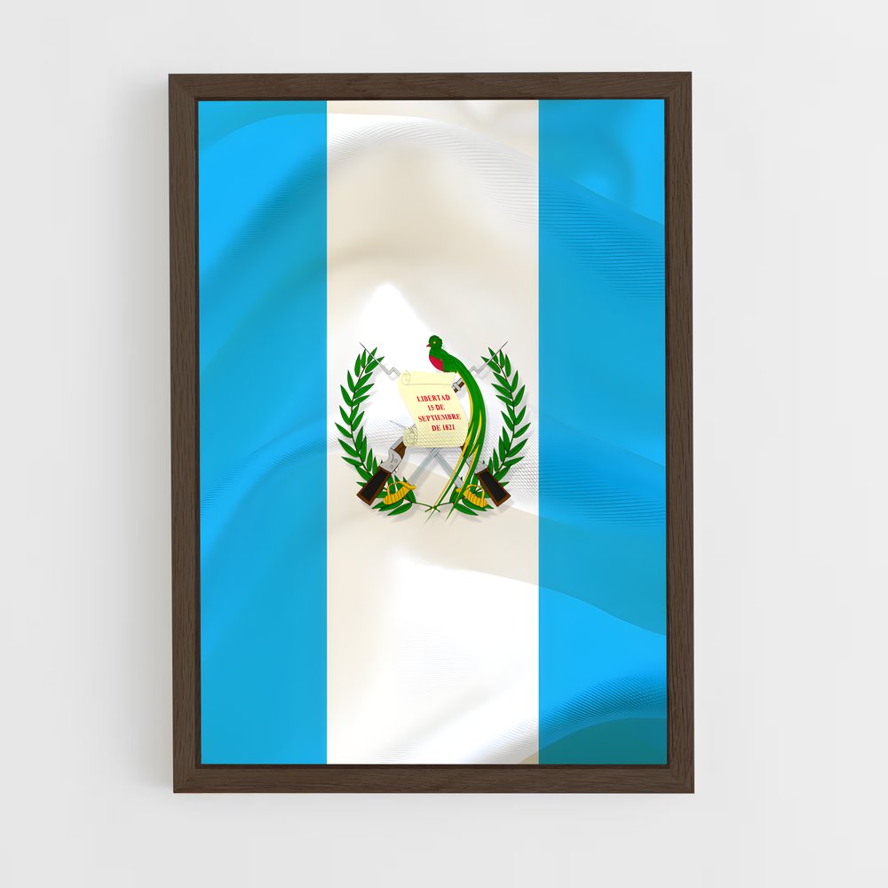 ap-guatemala flag-3 cadre Bois foncé