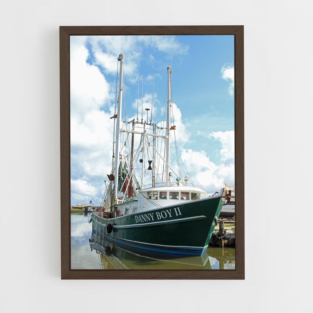 ap-gulf shrimp boats-6 cadre Bois foncé