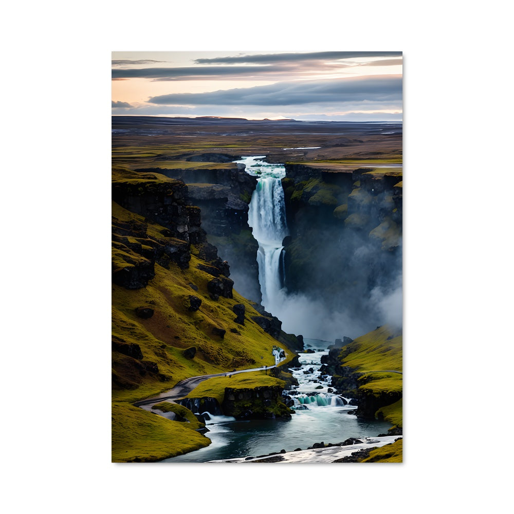 Poster Gullfoss waterfall 90809